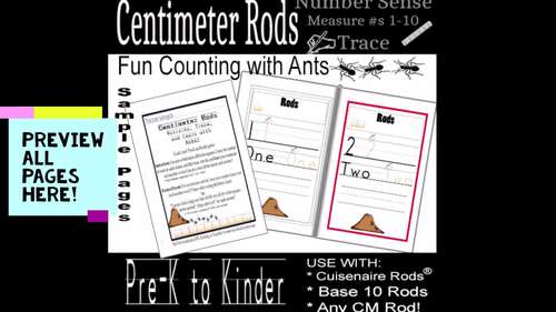 Centimeter Rods (Cuisenaire Rods/Base 10) Number Sense-Hands-On ...