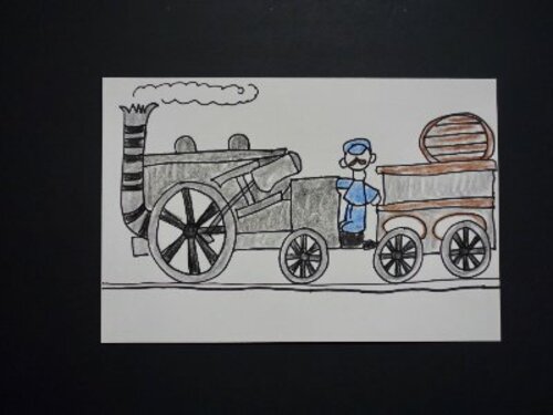Preview of Let's Draw an 1830 Steam Engine Train (Iron Horse)!