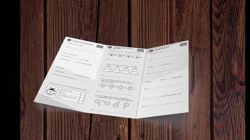 3rd Grade Singapore Math Assessments, Trifolds, Worksheets, Centers