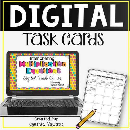 Multiplication Equations Digital Task Cards Google Slides | TPT