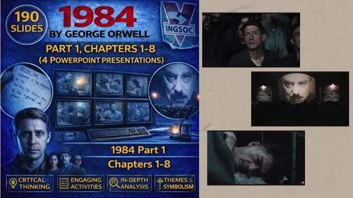 1984 by George Orwell PPT Lesson Slides & Activities (Part 1 Chapters 1-8)
