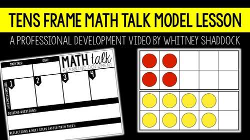 Preview of Math Talks Model VIDEO Lesson on Ten Frames
