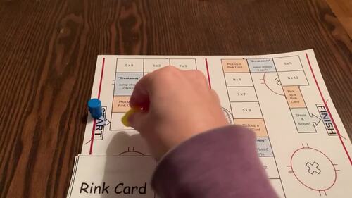 Hockey Themed Math Multiplication Game by One Canadian Goose | TPT