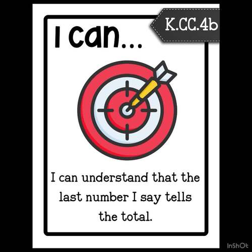 Kindergarten Math Learning Targets | Common Core Posters & Teacher ...