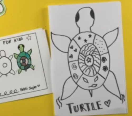 Preview of Daily Brain Warm-Ups with Directed Drawing – Turtle Edition