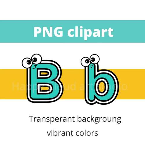Letter B clipart MEGA set {alphabet clipart} Happy cloud clipart