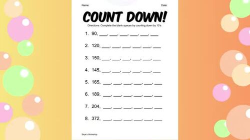 Count Down BUNDLE by Skye's Workshop | TPT