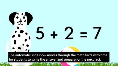 Adding 5 Math Fact Fluency Practice