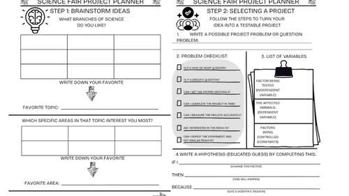 Science Fair Project Organizer | Printable 6-Page Student Workbook ...