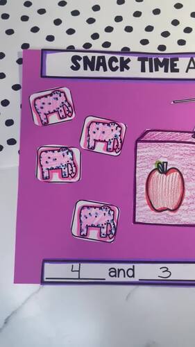 Back to School Addition Math Craft by The Teaching Diva Corner | TPT