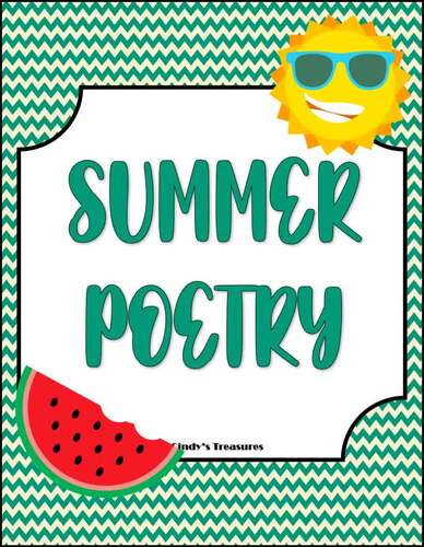 Summer Poetry by Cindy's Treasures | TPT