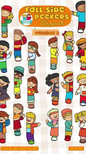 Fall Side Peekers Clip Art (Version 2) by Mister Clips | TPT