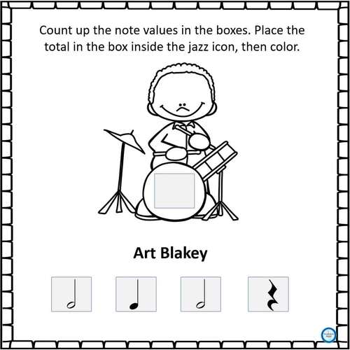 Black History Music Theory Count and Color, Grades K 3 by TEACH KIDS