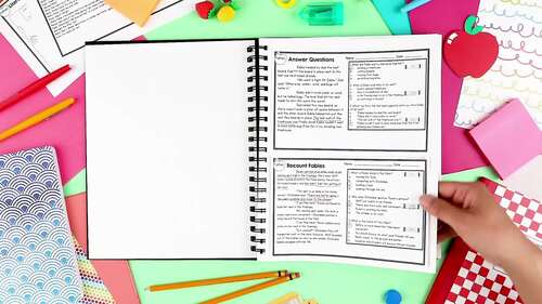 3rd Grade Reading Comprehension Exit Tickets Slips Literature ...