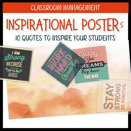 Inspirational Posters For The Middle Or High School Classroom 10 Posters