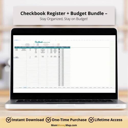 Checkbook Budget Google Sheets Spreadsheet Bundle by Mom Money Map