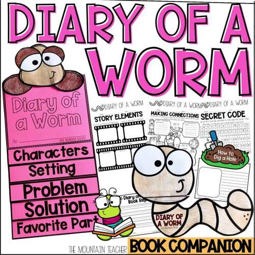 Diary of a worm read aloud activities with bug crafts for insect theme
