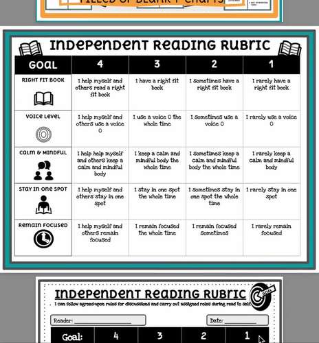 Independent Reading Expectations Framework:Rubric, Posters & Bulletin ...