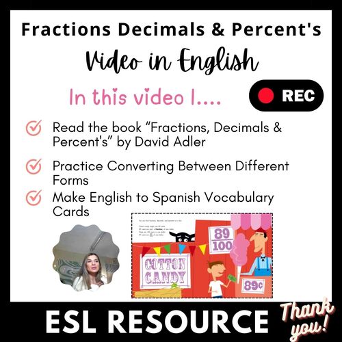 Preview of Fractions, Decimals, and Percents Video
