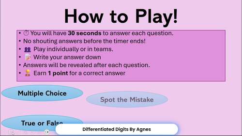 Algebra Trivia Game | Simplifying Expressions Review | No Prep Math ...