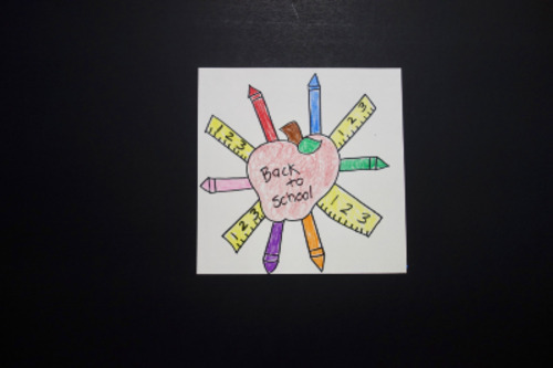 Preview of Let's Draw a Back to School Wreath!