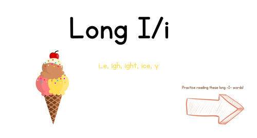 Preview of Long -I- Flashcards! I_E,IGH,IGHT,ICE,Y {Video, Kahoot, & Blooket QR codes!}