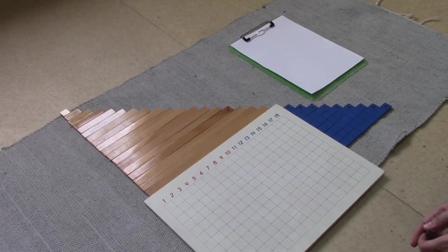 Preview of Montessori Math subtraction strip board presentation 2