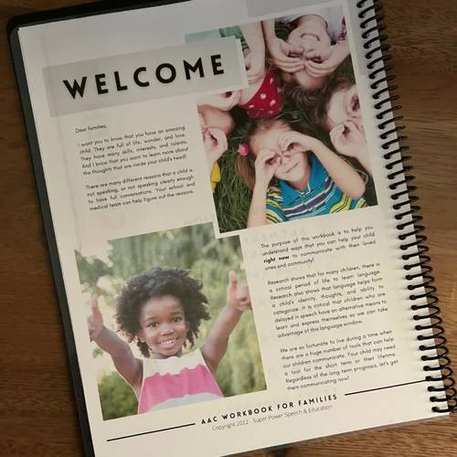 AAC Workbook & Trainings for Families by Super Power Speech | TPT