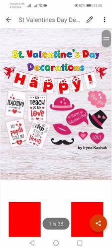 St. Valentine's Day Decorations by Iryna Kashuk | TPT