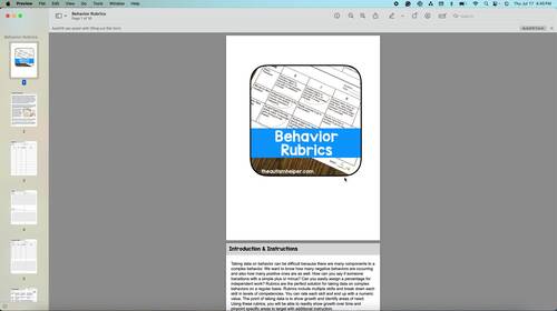 Behavior Rubrics by The Autism Helper | TPT