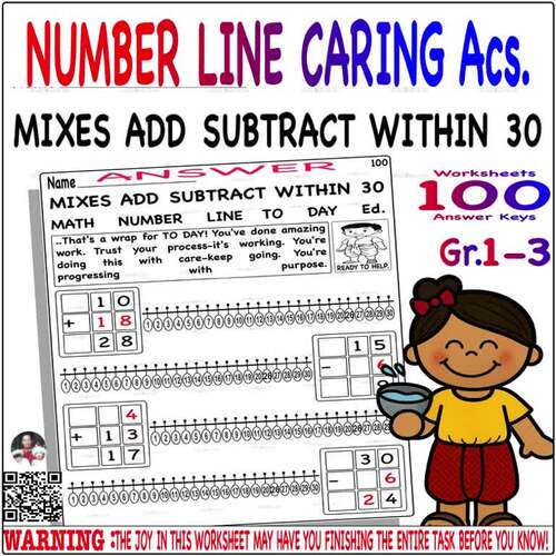 Number Line Mixed Addition and Subtraction to 30 Practice Now Track ...