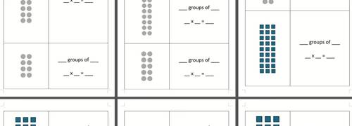 Arrays, and repeated addition for 2,3,4 and 5 multiplication tables