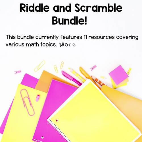 Riddle and Scramble Activity Bundle Solve the Puzzle Mystery Word | 5th ...