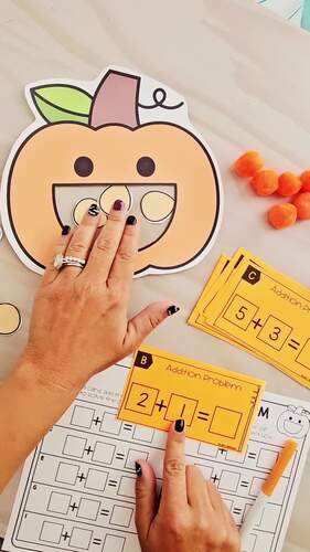 Feed Me Pumpkin Addition Center | Fall Math Activity | Counting ...