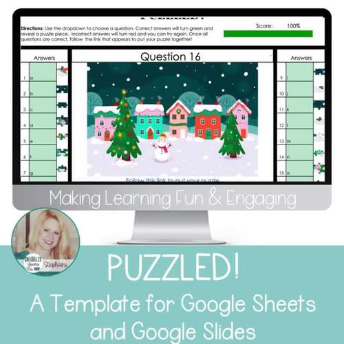 Christmas - Winter Template Digital Resource Activity Self-Checking
