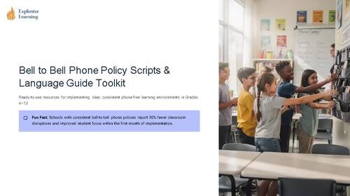 Bell To Bell Phone Policy Scripts And Language Guide Toolkit Grades 4 ...