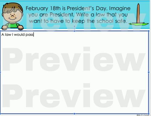 February Photo Writing Prompt Task Cards by Mrs Ds Corner | TPT