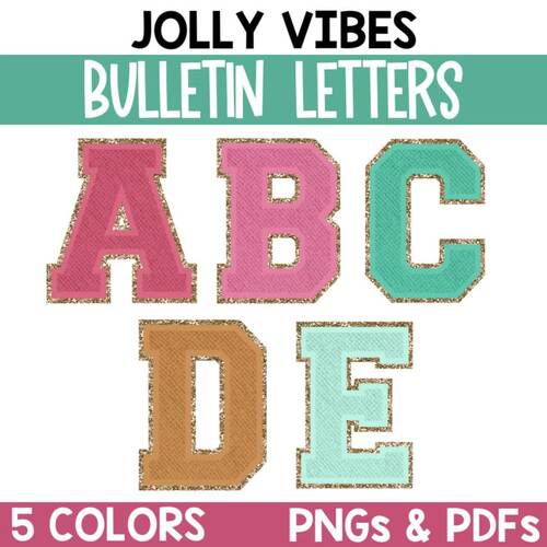 Varsity Bulletin Board Letters / Varsity Clipart / Lettering Pack
