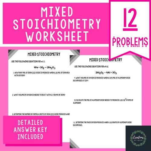 mixed-stoichiometry-worksheet-detailed-answer-key-distance-learning