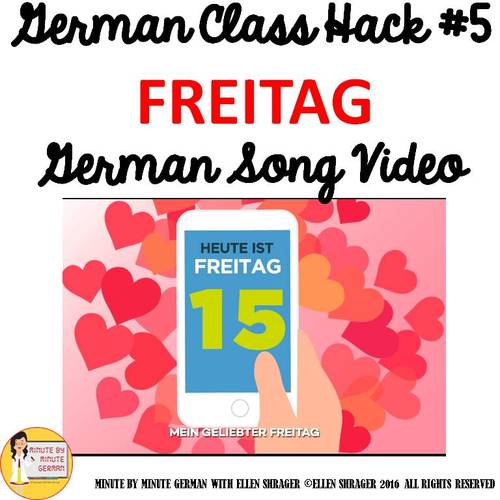 Preview of 05_German Class Transition Video "Friday" for CI TCI TPRS - 90% Target Language