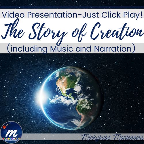 Preview of Montessori Story of Creation First Great Lesson VIDEO Story Just Click Play