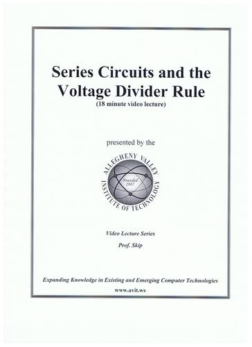 Preview of Series Circuits and the Voltage Divider Rule