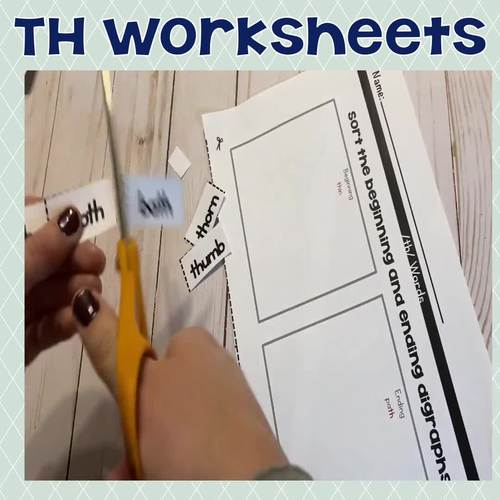 Phonics TH Sound Workhseets by Simply B Teaching | TPT