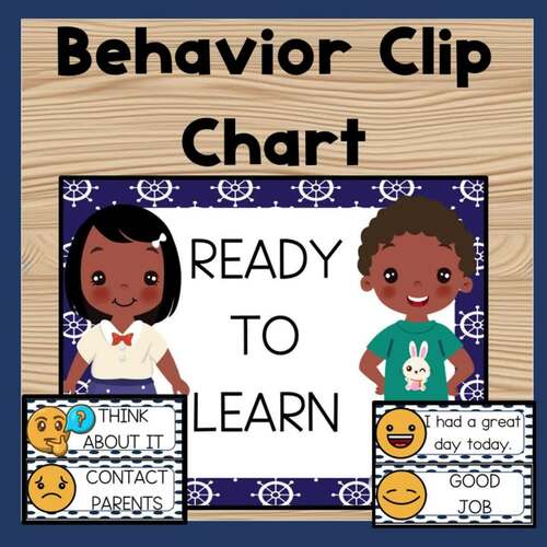 Behavior Clip Chart Classroom Management System Nautical theme | TPT