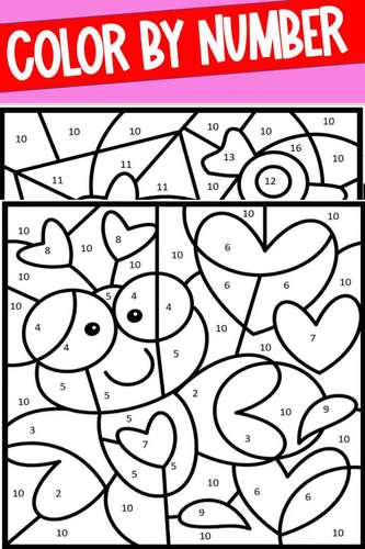 Color By Number Valentine Printables