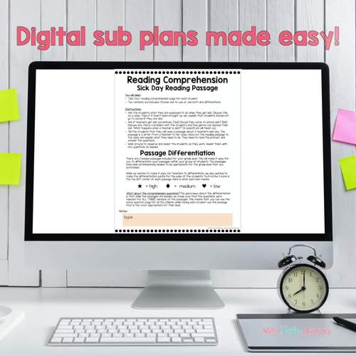 2nd Grade Sub Plans Digital Google Slides Set #1