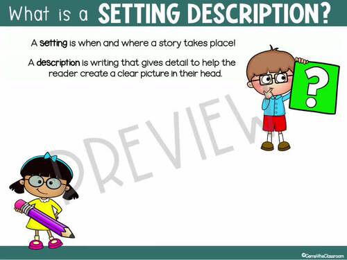 Descriptive Writing Activities: Setting Writing: Show Don't Tell ...