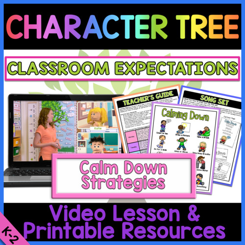 Preview of Calm Down Strategies Character Education Video Lesson