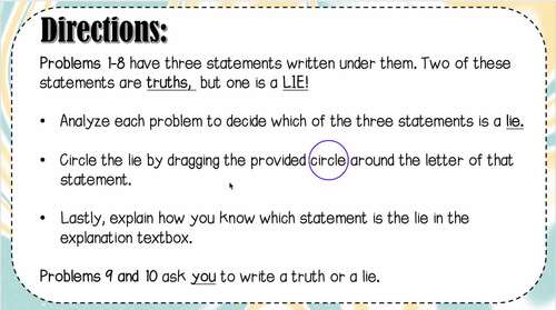 Analyzing Ratio Graphs Two Truths And A Lie Activity By Lipkas Learners 2494