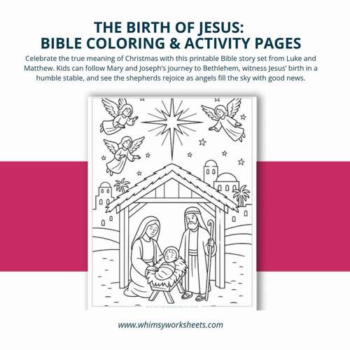 Birth of Jesus Activity | | Christian Homeschool Nativity Bible Story ...